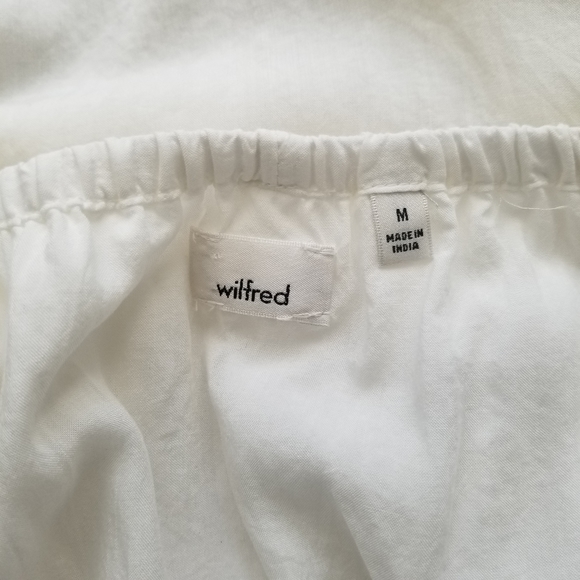 Aritizia Wilfred White Ruffle Off Shoulder Mini Dress - Medium - Picture 6 of 10